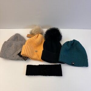 Women’s Winter Knit Hats Beanies! Lot bundle of 5